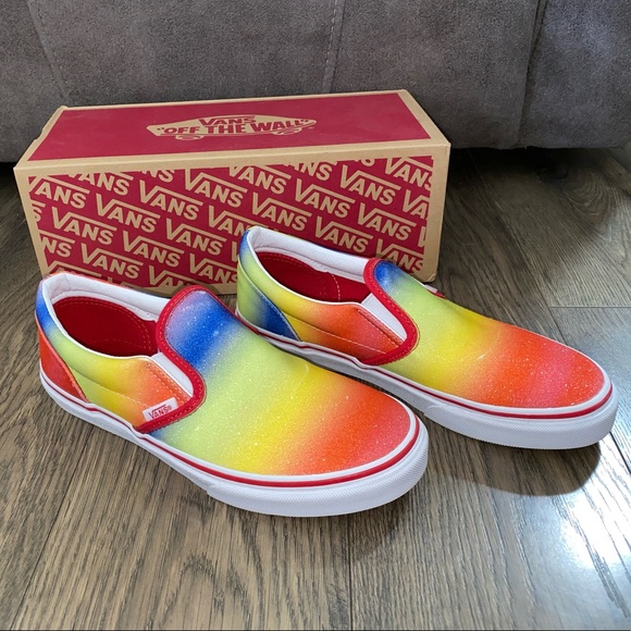 van rainbow slip on